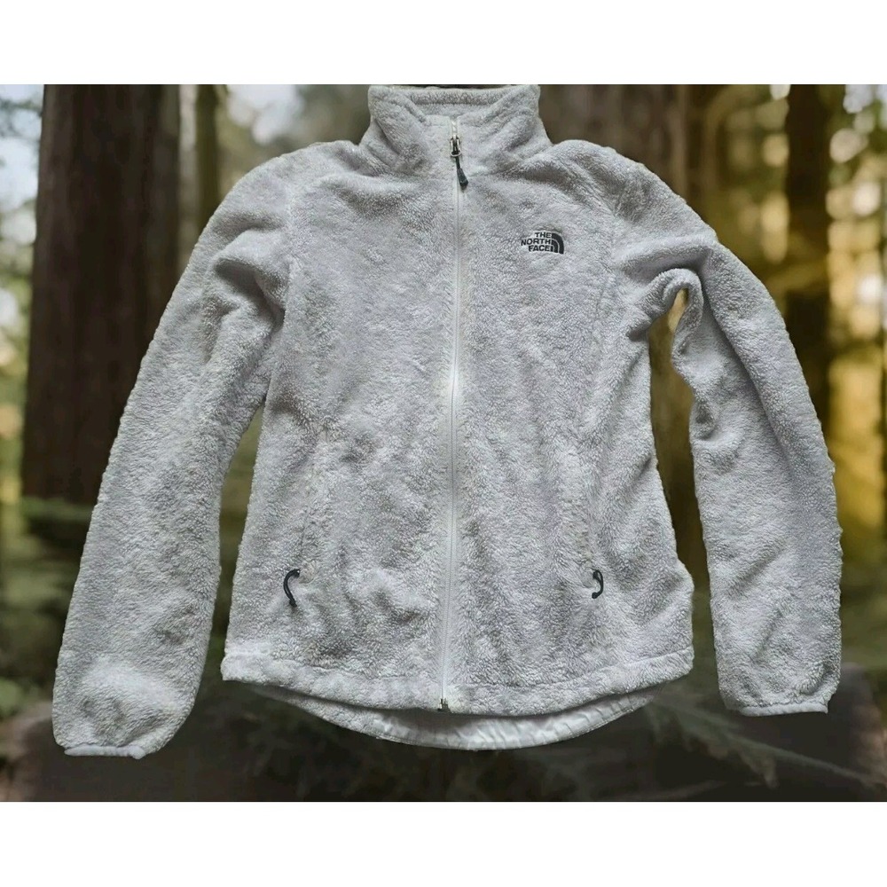 The North Face Osito Fleece Jacket Women XS White Excellent Full Zip Soft Shell